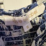 Love The Label Mabel Puff Sleeve Ruffled Floral Mini Dress blue white S Photo 3
