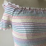 Heart & Hips Rainbow Smocked Off The Shoulder Top Photo 3