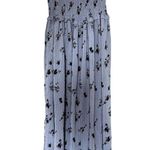 Blue and Black Smocked Summer Dress Midi/Ankle Length Size M/L Size M Photo 0
