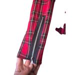 VTG Plaid Moto Jacket Womens Extra Large XL Biker Punk Rock Goth Zip Red Photo 3