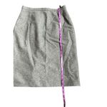 CELINE Tweed Pencil Skirt Gray Wool Cashmere Blend Knee Length Size 42 Vintage Photo 1