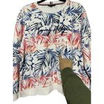Tommy Hilfiger Women's Sweatshirt Leaves Blue Red White Nautical Size XL Photo 3