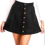 Faux Suede Skirt Black Size L Photo 0