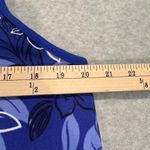 L.L.Bean Floral Swim Tankini Top Swimsuit Blue White Casual Comfort Size 22 Photo 9