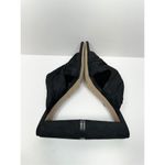 Adrienne Vittadini  Sandals Womens 9.5 Crossover Black Faux Suede Chunky Heels Photo 7