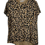 ZARA  Animal Print Crewneck S/s Shirt Size Medium EUC #0947 Photo 0
