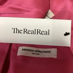 Amanda Uprichard NEW Andra Pink Ribbon 100% Silk Satin Short Sleeve Crop Top S Photo 6