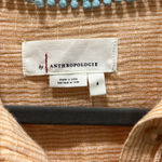 Anthropologie V-Neck Popover Cotton Long Sleeve Shirt in Orange Sz S Photo 6