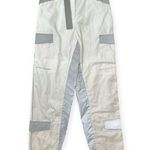 I am gia I.AM.GIA | Small | Halo Pant White Silver Reflective Cargo Parachute Jogger Photo 3