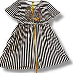 Beetlejuice W/ Pin Black & White Graphic Short Sleeve Shirt Dress 1XL Whimsygoth Size 1X Photo 5