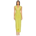 Susana Monaco Tie Front Gathered Dress in Glow X-Small New Womens Maxi Photo 8