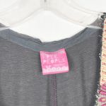 Free People Small Top Gray Beaded Sequin Boho Oversized Swing Tank Raw 1342 Photo 7