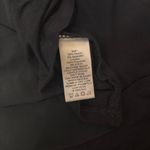 LOGO By Lori Goldstein Dress Sz M MIDI Maxi w/Chiffon Trim Black Quarter Sleeve Photo 5