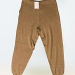 Nordstrom NWT Nordstorm Cotton Blend Sweater Joggers In Tan Camel Dark Heather Caslon XS Photo 3