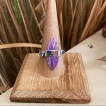 Mexican Laguna Lace & Blue Topaz Solid Sterling Silver Ring Size 9 Purple Photo 4