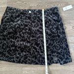 Anthropologie Pilcro Corduroy Mini Skirt Size 16 - Black/Gray Animal Print - NWT Photo 8