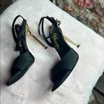 Sam Edelman Black Heels with Ankle Strap and Geometric Toe Photo 5