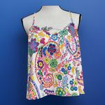 The Impeccable Pig  Crop Top Tank Women’s Size Medium Paisley Neon Racerback Boho Photo 1
