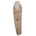 Ces Femme | Floral Taupe Jumpsuit Rayon Stretchy Cozy Layering Size Small Photo 3