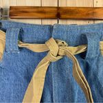 Choosy Blue and Tan Denim Jean Shorts with Bow Belt Size 10 Photo 1