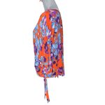 Free People Orange Keepin On Floral Stretch Jersey Slouchy Top SP Photo 2