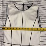 Alice + Olivia  Sleeveless Dress Mini White w Black Piping Size 0 Mint "Employed" Photo 11