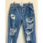 One Teaspoon  Women's Super Baggies Jeans Sz 26‎ Pacifica Blue Tapered Distressed Photo 2