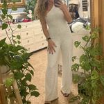 Nookie  Treasure‎ White Sequin One Shoulder Cocktail Jumpsuit Medium Photo 1