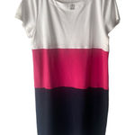 Talbots NWT Women's Size XL P Colorblock Midi Cotton T Shirt Dress Photo 0