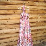 Mac Duggal 68108 Multicolor Asymmetrical Ruffled Halter Floral Gown Photo 8