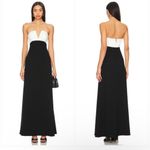 Lovers + Friends  Anais Strapless Gown in Black & White Photo 1