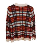 st. john's bay  Size Small S Checkered Red Yellow White Sweater Soft Acrylic Photo 4