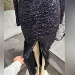 AMTIOUS 🌸 purple and black sequin cocktail long dress ✨ Photo 6