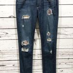 Paige  Jimmy Jimmy Skinny Distressed Patchwork Plaid Jeans Photo 1
