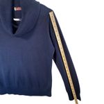 Carol Rose Vtg Navy Cowl Neck Sweater Womens L Minimalist Preppy Knit Pullover Photo 6