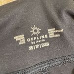 Aerie The Hugger Black Foldover Hi Rise Flare Leggings XS Photo 2