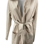 NEW Sioni Women's Cream Beige Collared belted Long Sleeve Trench Coat Jacket M Size M Photo 0