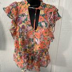Lost + Wander  Women's Floral Bliss Ruffle Blouse Size Small NWT Photo 2