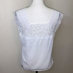 Metropolitan white nylon lace slip shirt Size L Photo 3