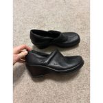 Born concept BOC Shoes Womens 9 M Casual Comfort Split Toe Wedge Clogs BC3596 Black Leather Photo 3