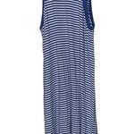 Old Navy Halter Swing Muscle Tank Dress Striped Stretch White & Blue Women Small Photo 0