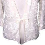 French Connection Mimosa Mist Sequined Tie Front Jacket in Daisy White 4 NWT Photo 5