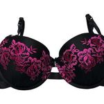 Smart & Sexy  lined Elegant Black and Pink Lace Bra 36C Photo 0
