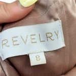 Revelry Skye Sequin Dress Bridesmaid Cowl Neck Spaghetti Strap Holiday Size 8 Gold Photo 5