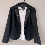 Heart soul  studded black fitted blazer jacket Photo 2