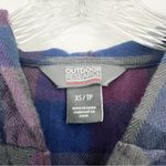 Outdoor Research Feedback Plaid Flannel Hooded BlackBerry Plaid Size XS Blue Photo 6