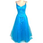 Alyce Designs Blue Sleeveless Ball Gown 4 Beaded Formal Sweet 16 Quinceañera Photo 1