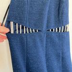 EUC Scott McClintock Navy Blue Maxi Dress Peekaboo Rhinestone Gown sz 10 Photo 5