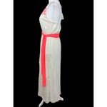 Dainty Hooligan Boho Chic Halter Maxi Dress Coral Ivory Crochet Lace Womens M Photo 2