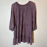 TALULAH Purple Tiered Dress Long Sleeve V Neck Casual Cotton Size Medium Photo 7